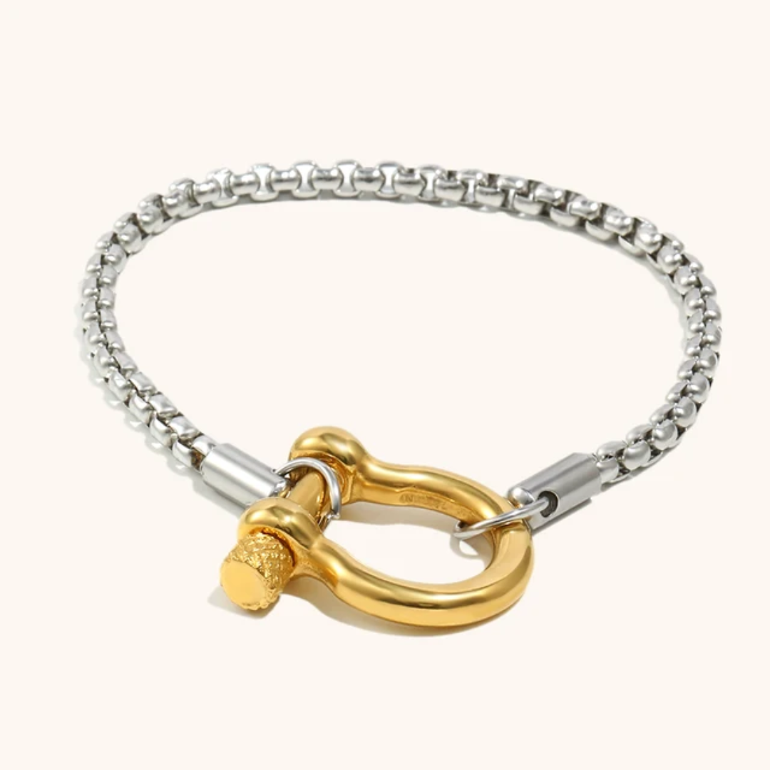 Shackle Bracelet | 18K Gold Plated Waterproof Stainless Steel Bangle