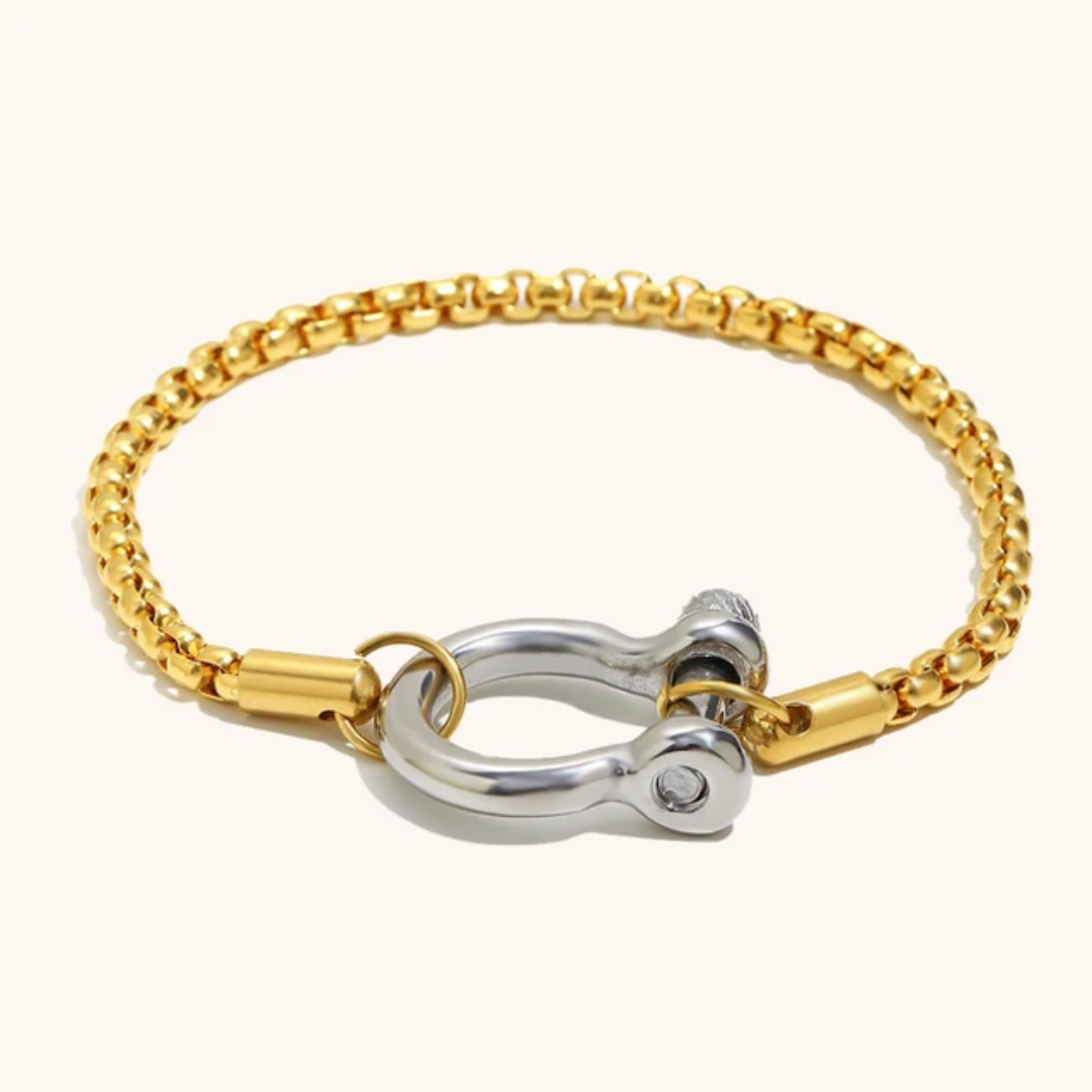 Shackle Bracelet | 18K Gold Plated Waterproof Stainless Steel Bangle