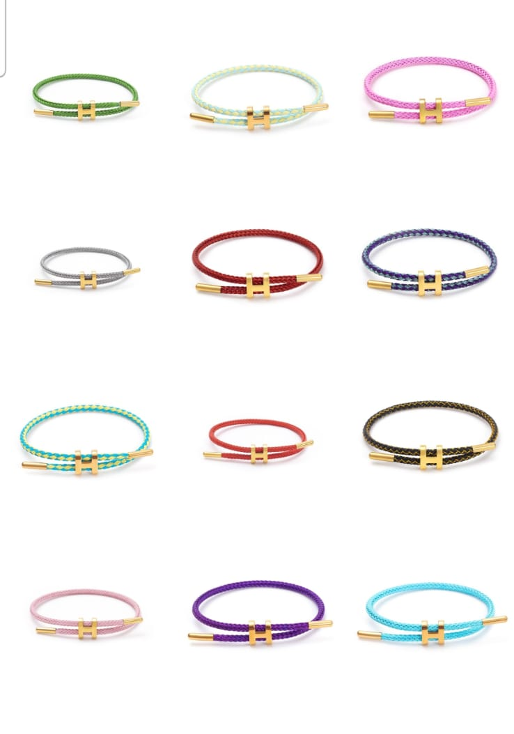 H Braid Bracelet - 15 Colours