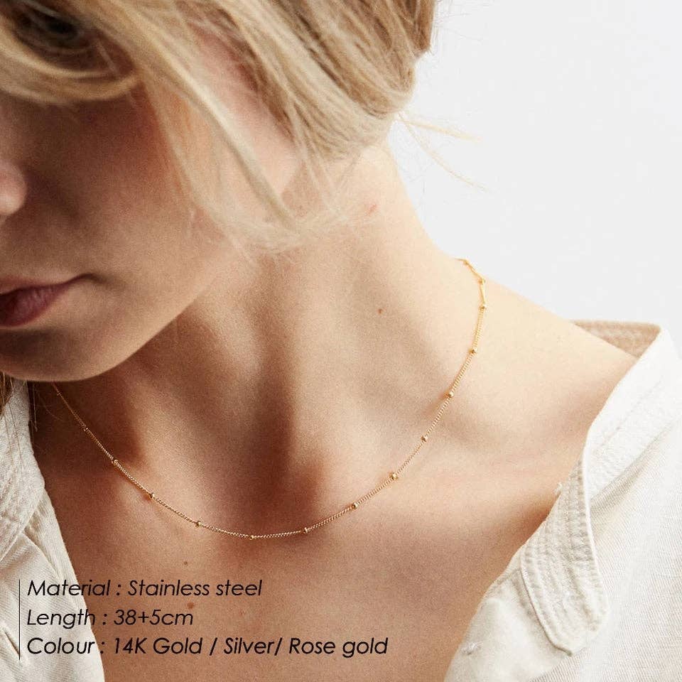 Essentials Chain Choker Necklace | Gold or Silver Minimalist Jewellery