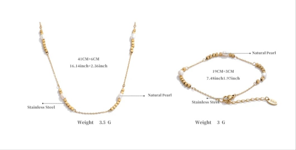 Fine Pearl & Gold Bead Jewellery | Necklace or Bracelet
