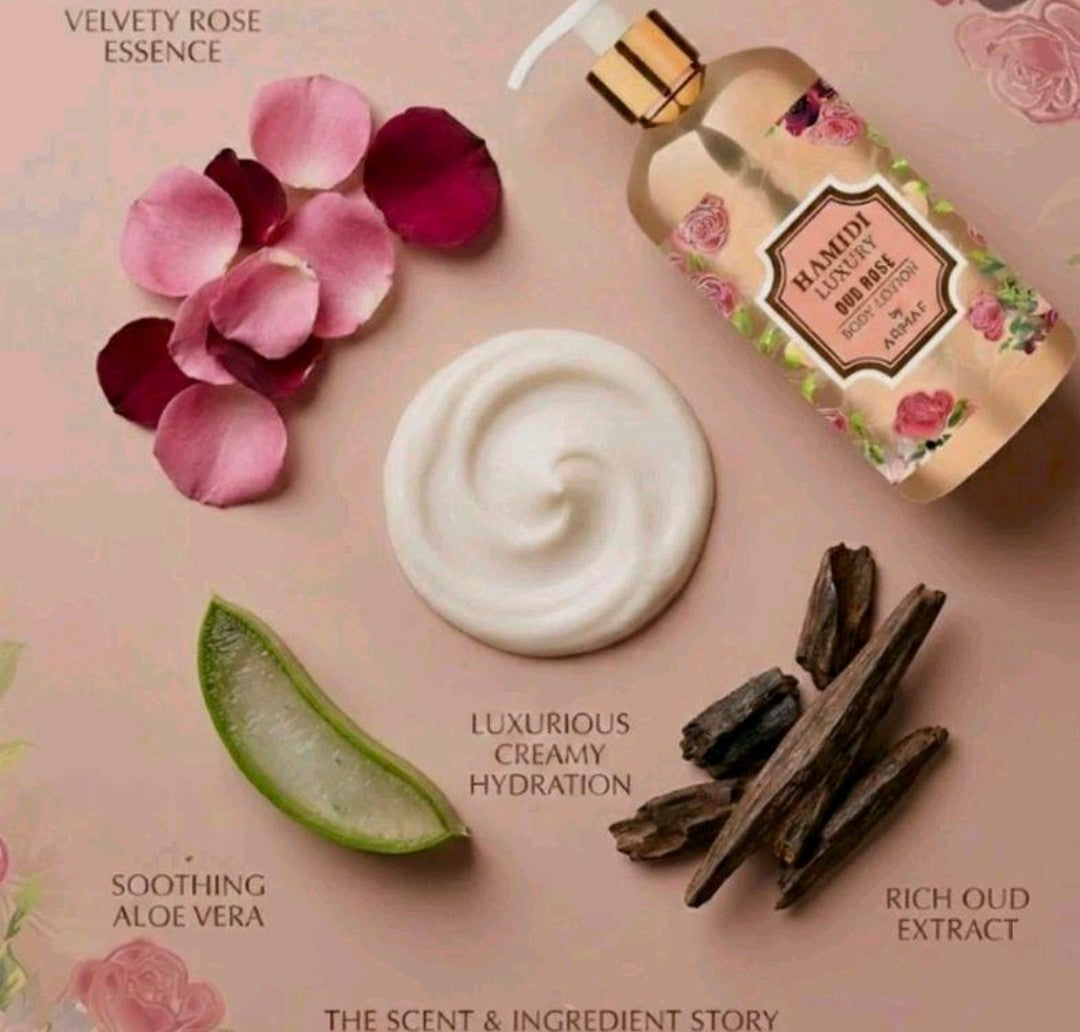Hamidi Luxury Oud Rose Body Lotion - 500ml