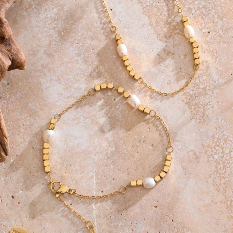 Fine Pearl & Gold Bead Jewellery | Necklace or Bracelet