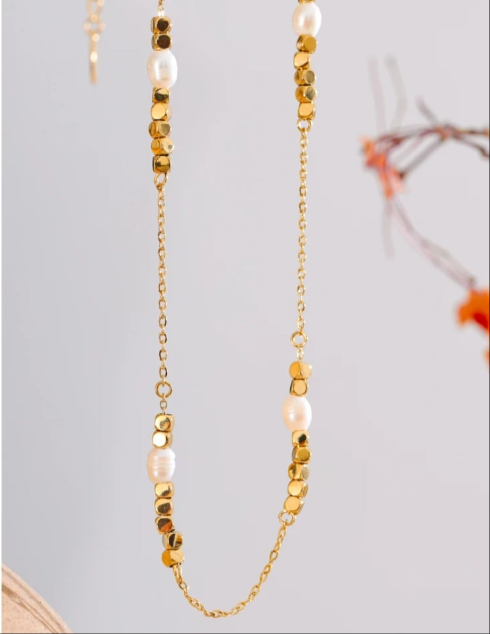 Fine Pearl & Gold Bead Jewellery | Necklace or Bracelet