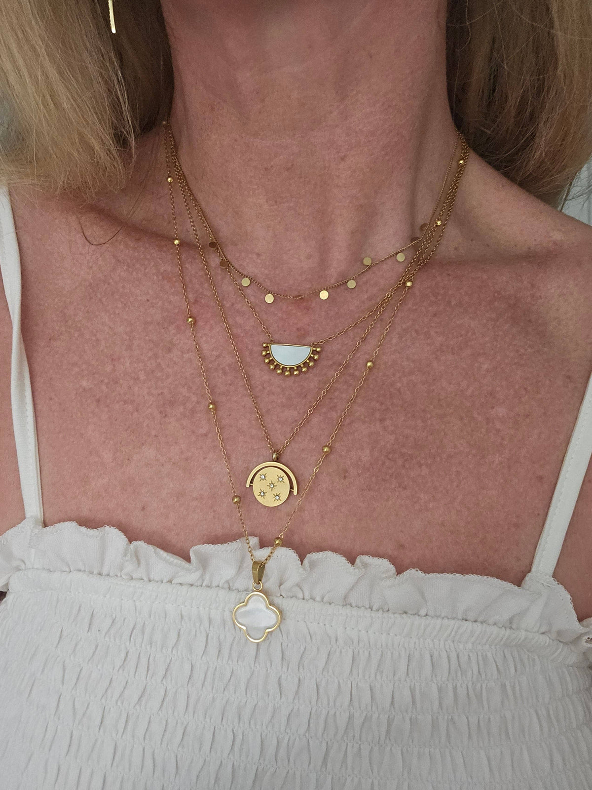 Green Aventurine Clover Jewellery Set - Bracelet, Necklace or Stud Earrings