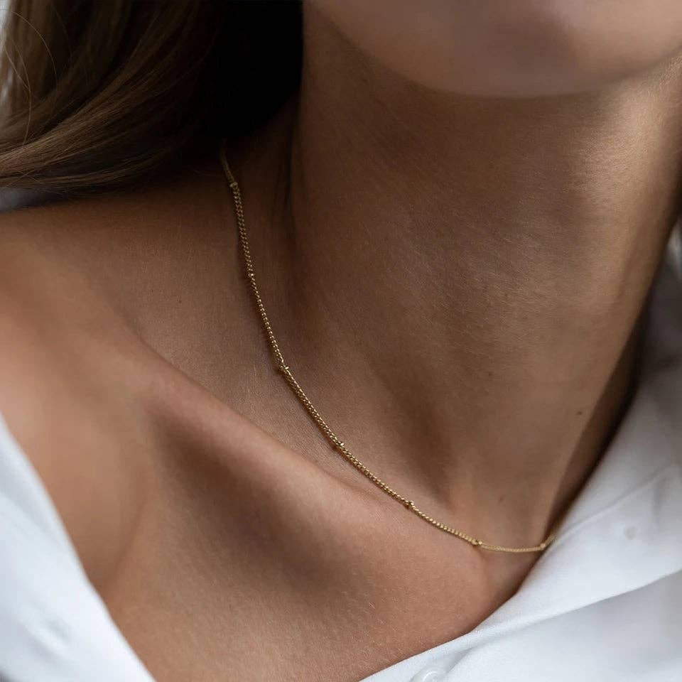 Essentials Chain Choker Necklace | Gold or Silver Minimalist Jewellery