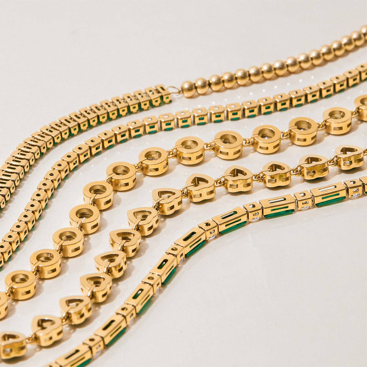 Emerald Sparkle Tennis Bracelet - 3 Styles